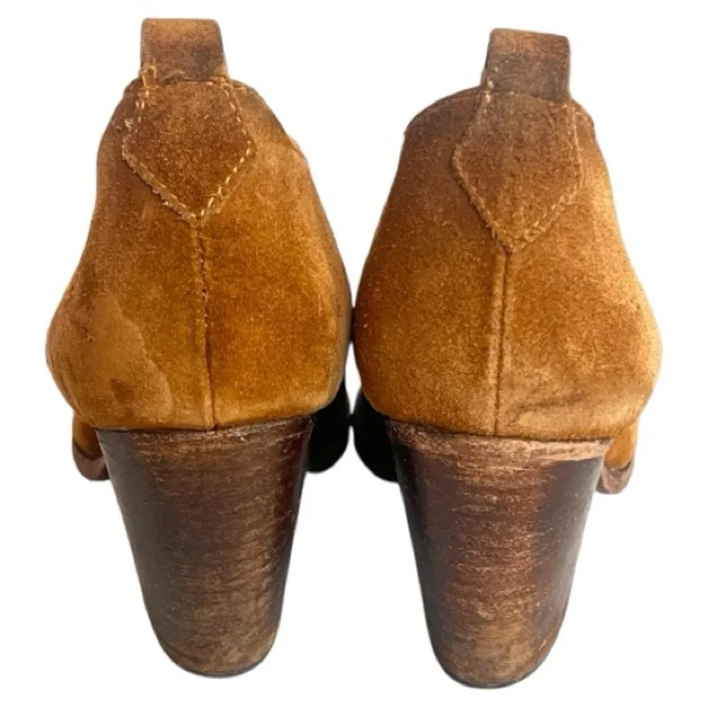 Frye Ilana Shootie Booties Womens Size 9 Brown Oiled Suede Western Ankle Boots